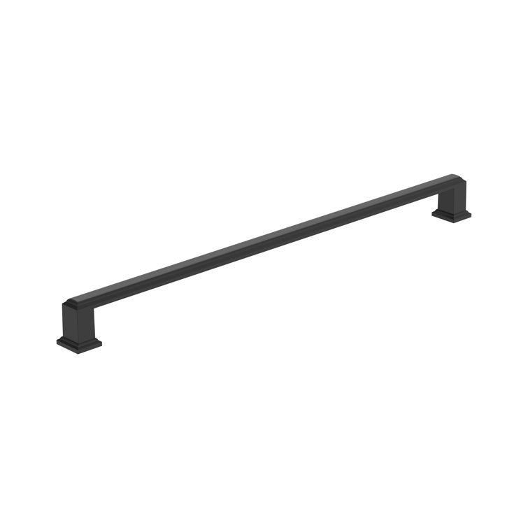 Matte Black 10-1/16 inch Modern Bar Cabinet Pull