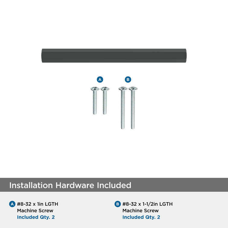 Matte Black 3-Inch Center-to-Center Modern Cabinet Pull