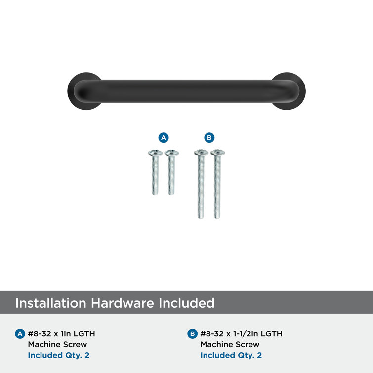 Matte Black 5-1/16" Center-to-Center Arch Cabinet Pull