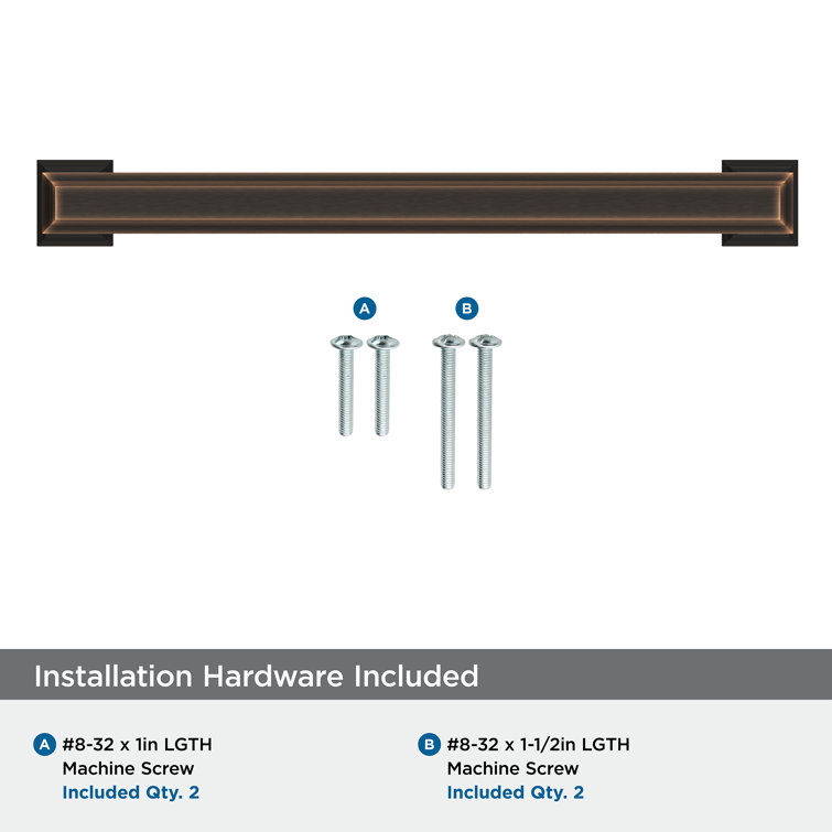 Oil Rubbed Bronze 7-Inch Modern Cabinet Pull with Mounting Hardware