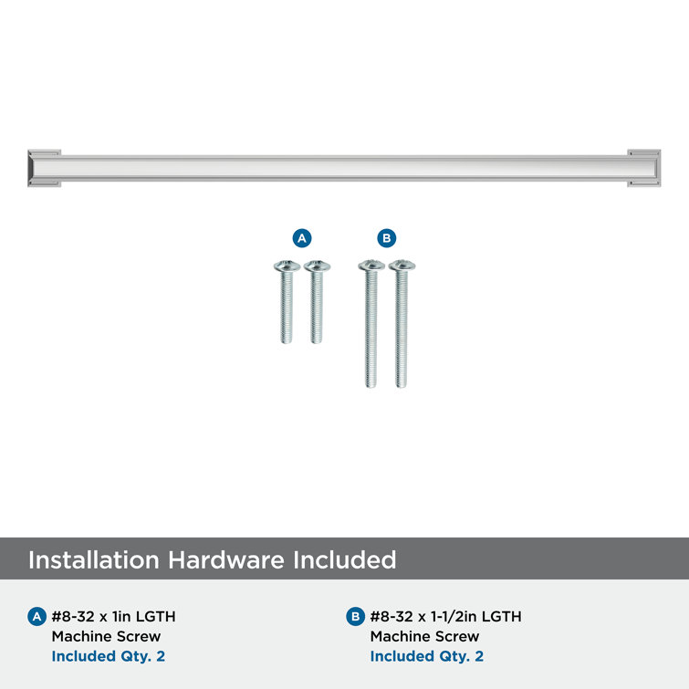 Polished Chrome 12-5/8 Inch Modern Cabinet Pull