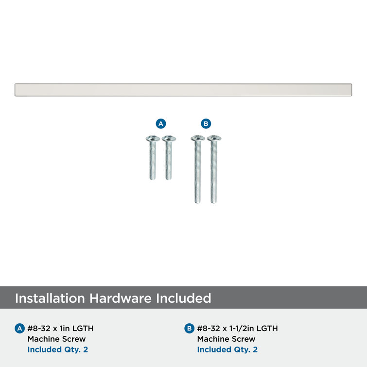 Modern Polished Nickel 10-1/16 inch Cabinet Bar Pull