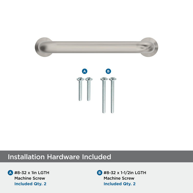 Satin Nickel 3-Inch Modern Cabinet Pull with Mounting Hardware