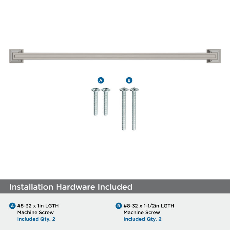 Satin Nickel 8-Inch Mulholland Cabinet Drawer Pull