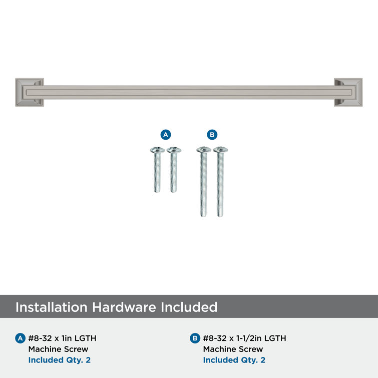 Satin Nickel 8-Inch Mulholland Cabinet Drawer Pull