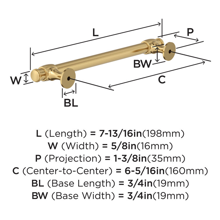 Winsome 5-1/16" Champagne Bronze Traditional Bar Pull