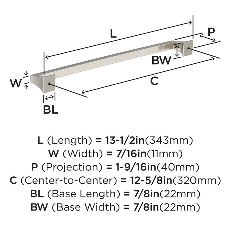 Satin Nickel 5-7/8" Traditional Bar Pull with Mounting Hardware