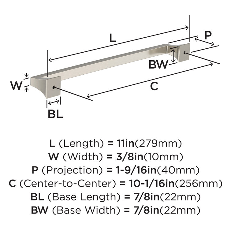 Satin Nickel 5-7/8" Traditional Bar Pull with Mounting Hardware