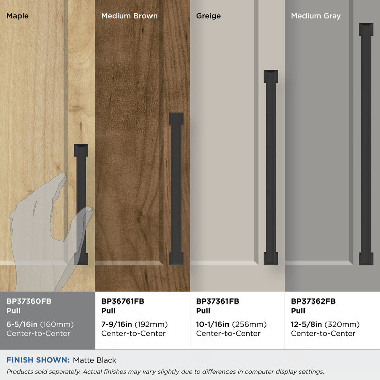 Matte Black 7-Inch Modern Cabinet Pull with Mounting Hardware