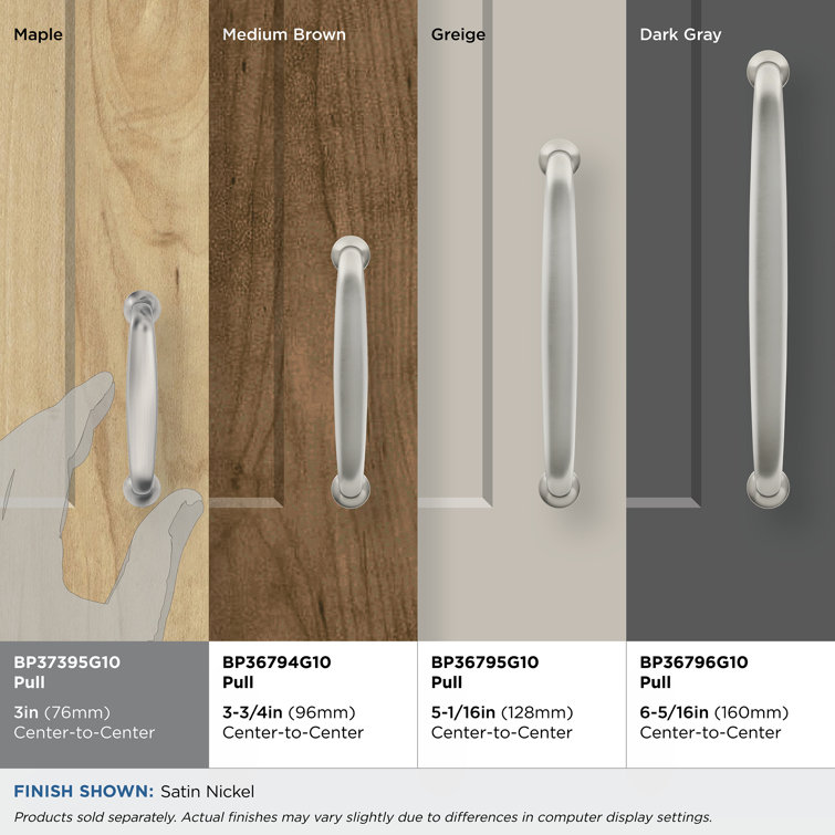 Satin Nickel 3-Inch Brushed Cabinet Pull with Mounting Hardware