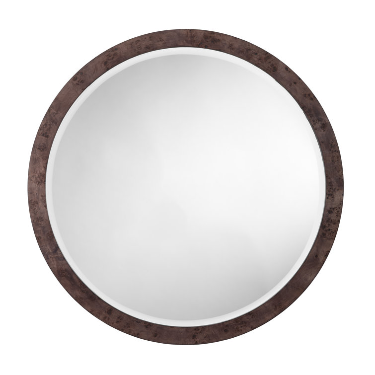 Chandler 36" Round Burl Wood Wall Mirror