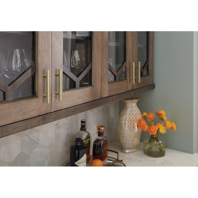 Golden Champagne Modern 3-Inch Bar Cabinet Pull