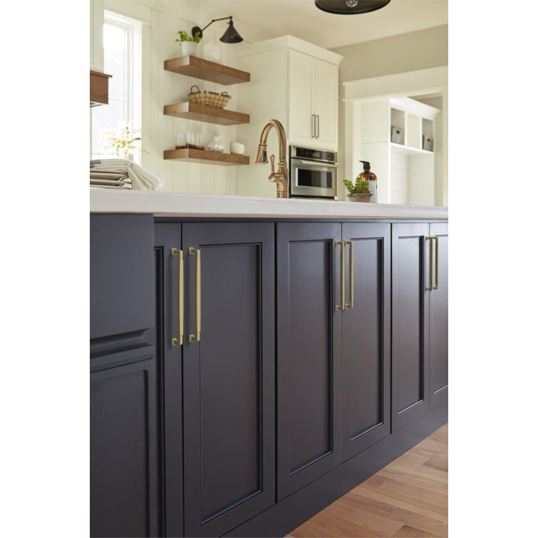 Golden Champagne 12-5/8" Modern Cabinet Pull with Mounting Hardware