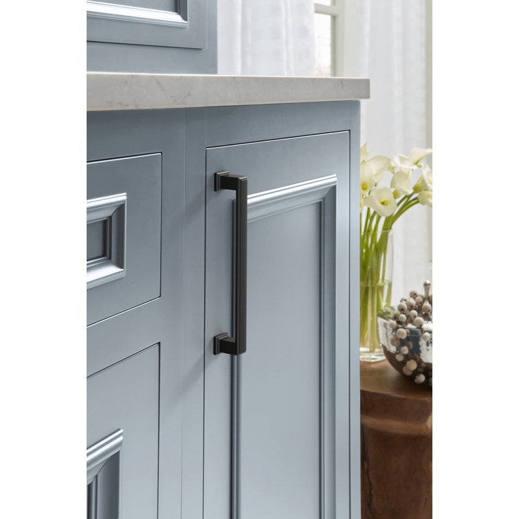 Matte Black 7-Inch Modern Cabinet Pull with Mounting Hardware