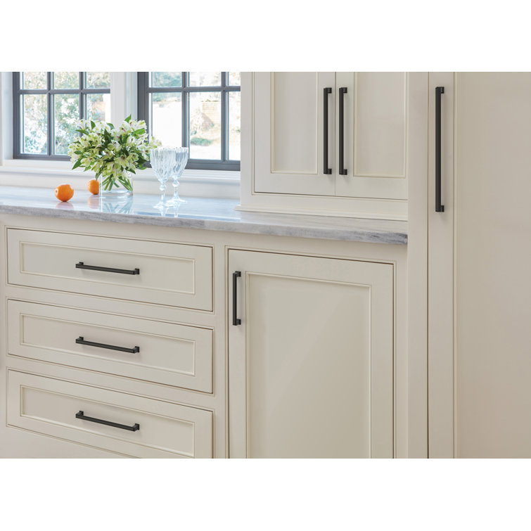 Matte Black 7-Inch Modern Cabinet Pull with Mounting Hardware
