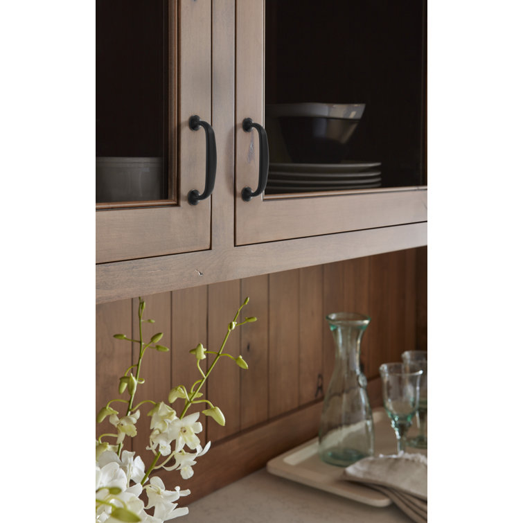 Matte Black Traditional Cabinet Drawer Pull with Mounting Hardware