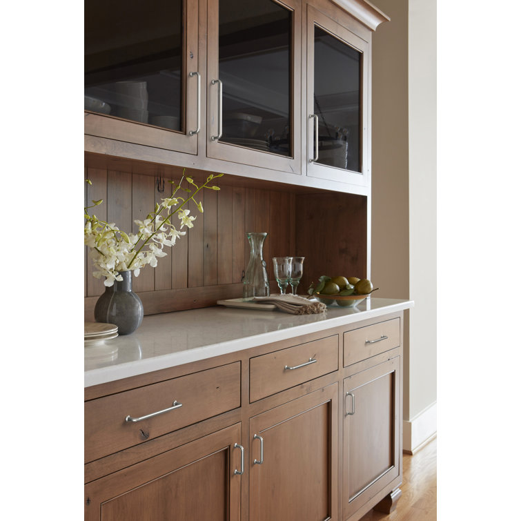 Polished Chrome Cabinet and Drawer Pull Bar with Mounting Hardware