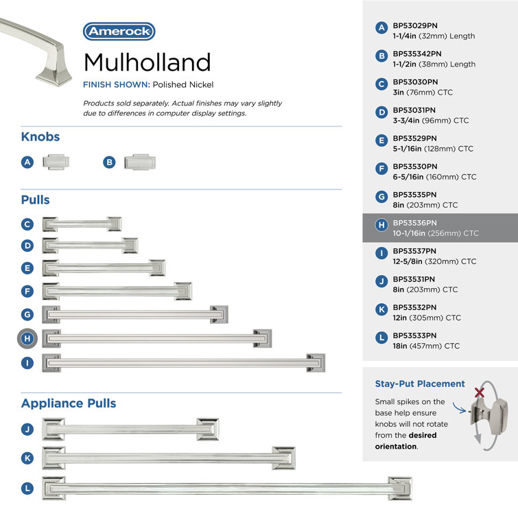 Polished Nickel 5-1/16" Center-to-Center Cabinet Bar Pull