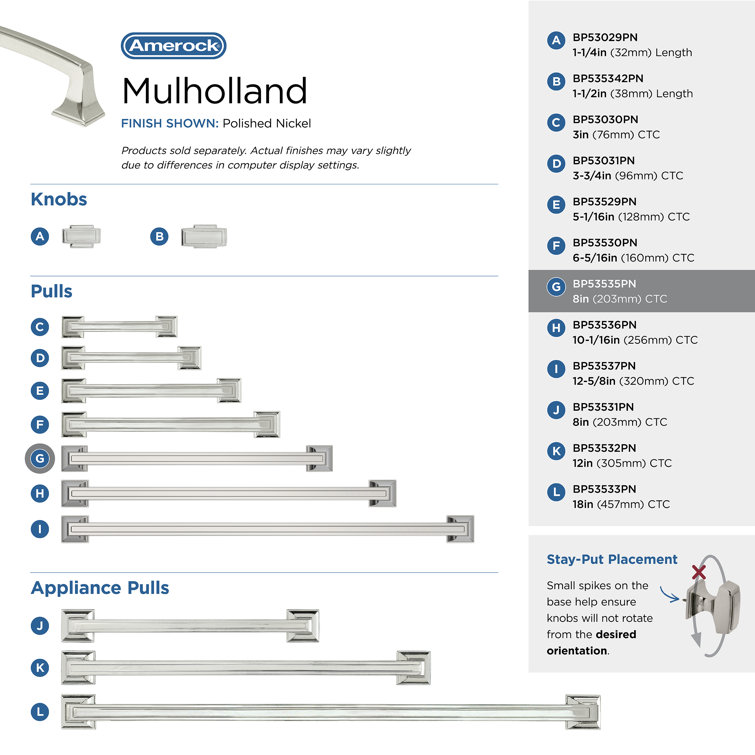 Polished Nickel 5-1/16" Center-to-Center Cabinet Bar Pull