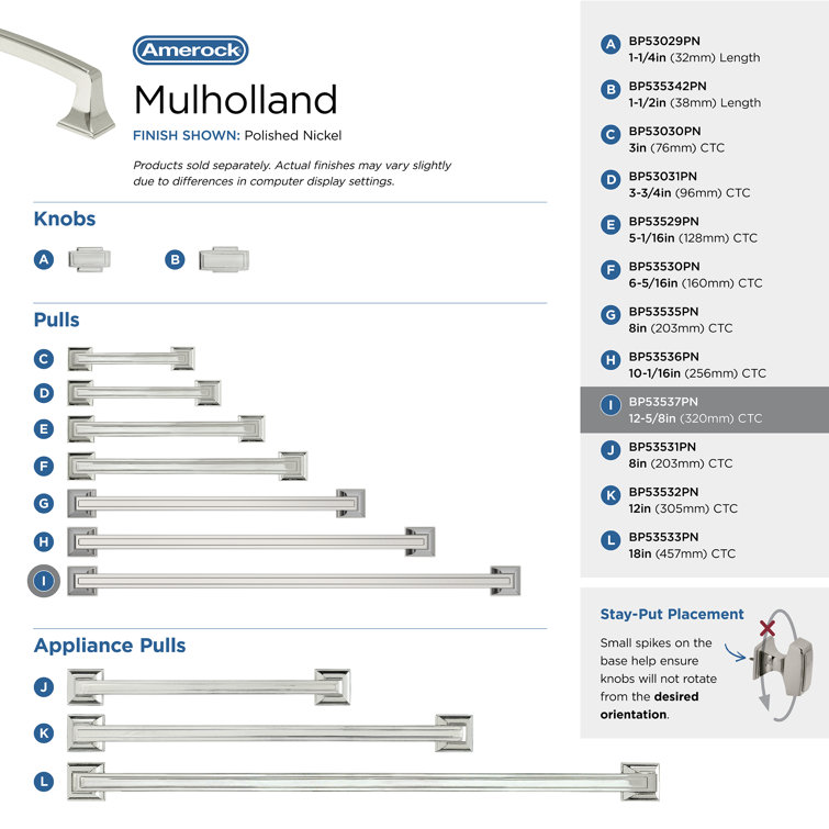 Polished Nickel 5-1/16" Center-to-Center Cabinet Bar Pull