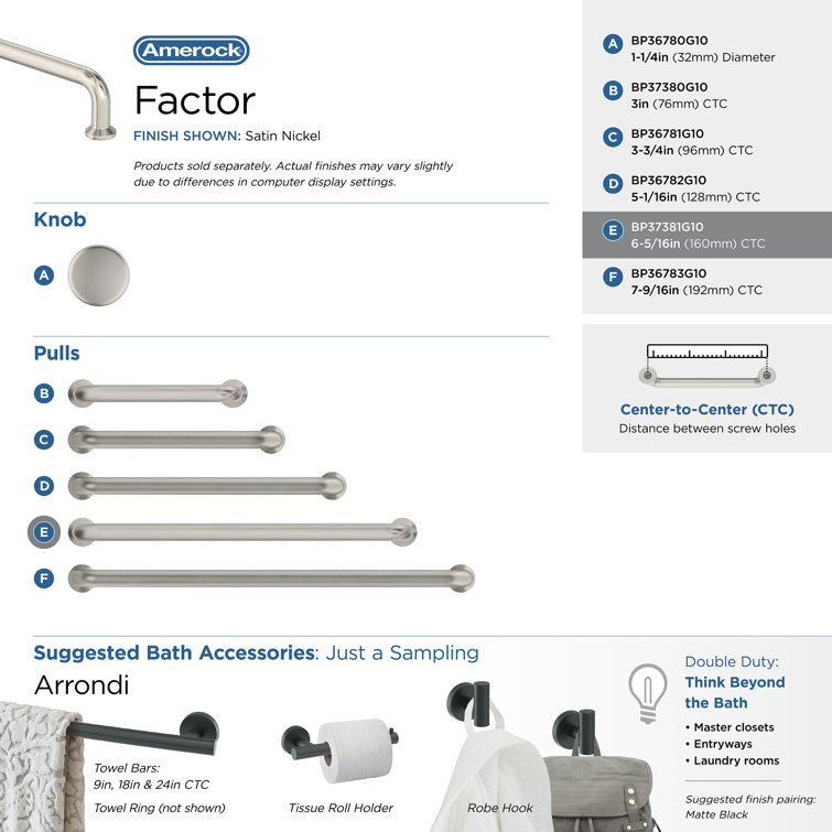 Satin Nickel 6-5/16 inch Modern Cabinet Pull