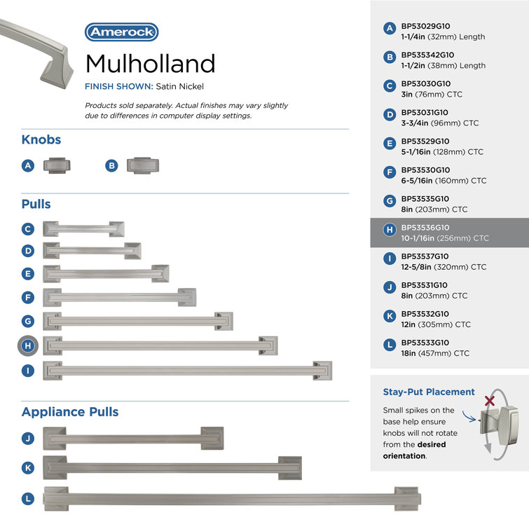 Satin Nickel 8-Inch Mulholland Cabinet Drawer Pull