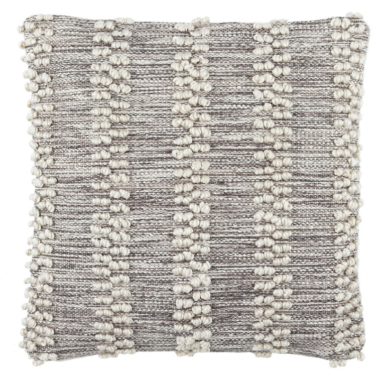 Blue and White Textured Outdoor Square Pillow