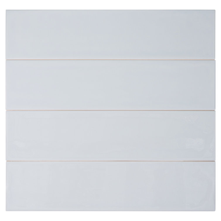 Perfecto Mirabella 4" x 16" Gray Glazed Ceramic Subway Tile