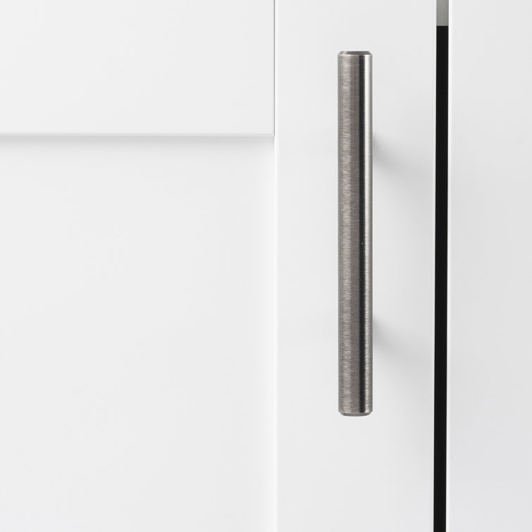 Brushed Black Nickel Modern Bar Cabinet Pulls with Mounting Hardware