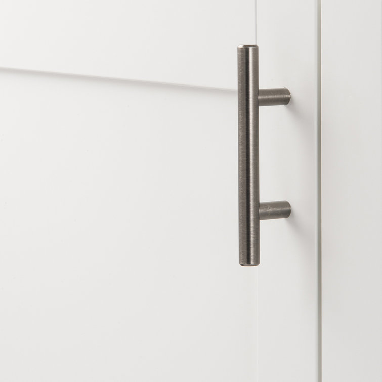 Brushed Black Nickel Modern Bar Cabinet Pulls with Mounting Hardware