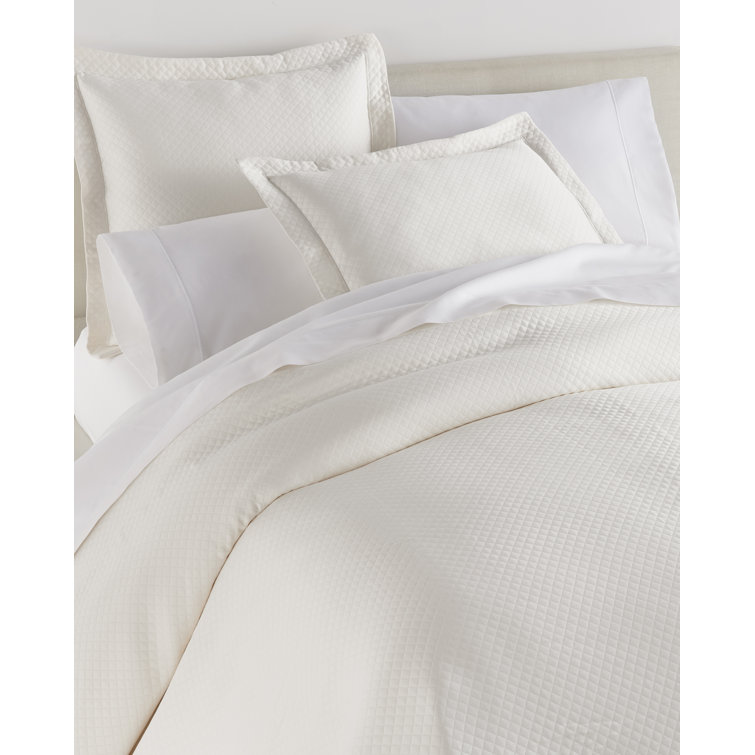 Ivory Twin Organic Cotton Blend Coverlet