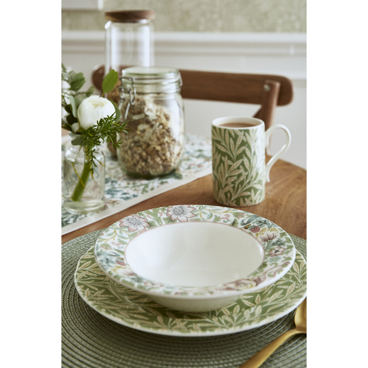 Morris & Co Heritage Porcelain 12-Piece Dinner Set
