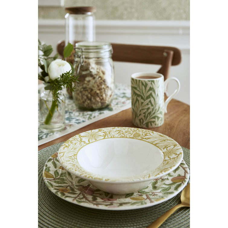 Morris & Co Heritage Porcelain 12-Piece Dinner Set