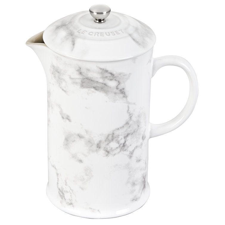 34 Oz. French Press Marble Applique Server