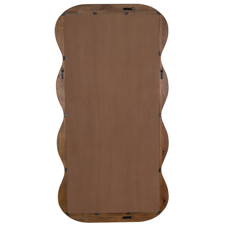 Walnut Full Length Rectangular Wood Mirror