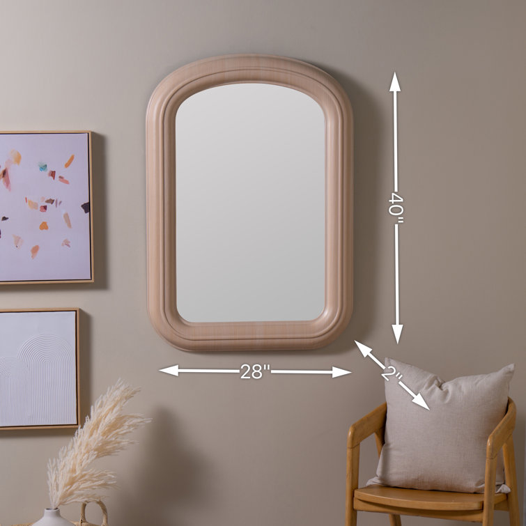 Phoebe Natural Oak Veneer Wall Mirror