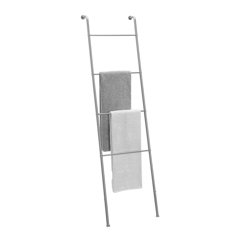 Silver Steel Wall Mounted Ladder Rack for Storage