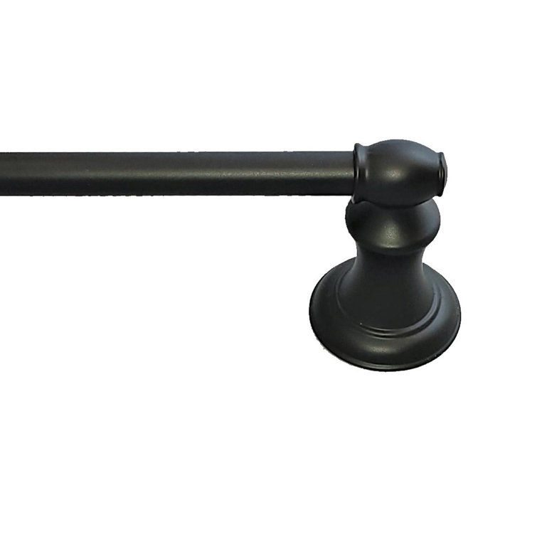 Matte Black 4-Piece Metal Bathroom Hardware Set