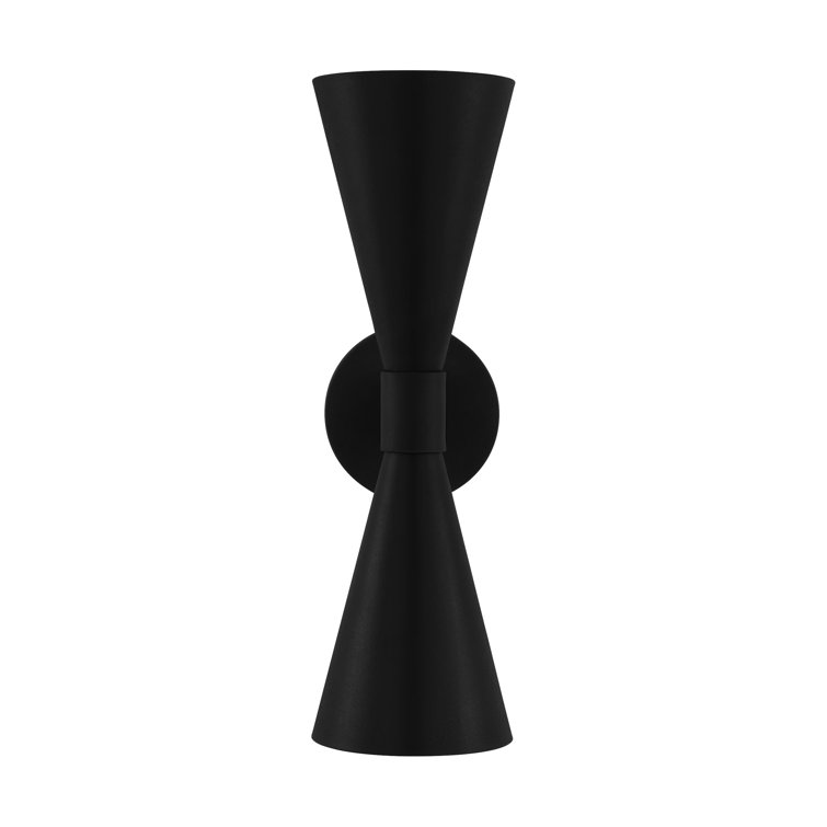 Albertine Textured Black 2-Light Outdoor Wall Sconce
