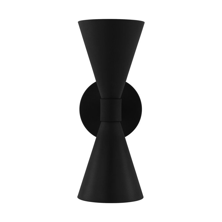 Albertine Textured Black 2-Light Outdoor Wall Sconce