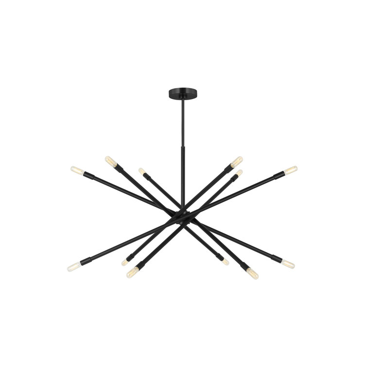 Mercer41 12 - Light Dimmable Sputnik Modern Linear Chandelier
