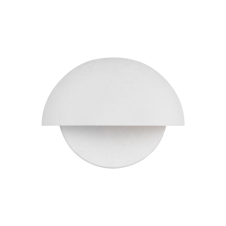 Beaunay White Cast Plaster Dimmable Outdoor Vanity Sconce