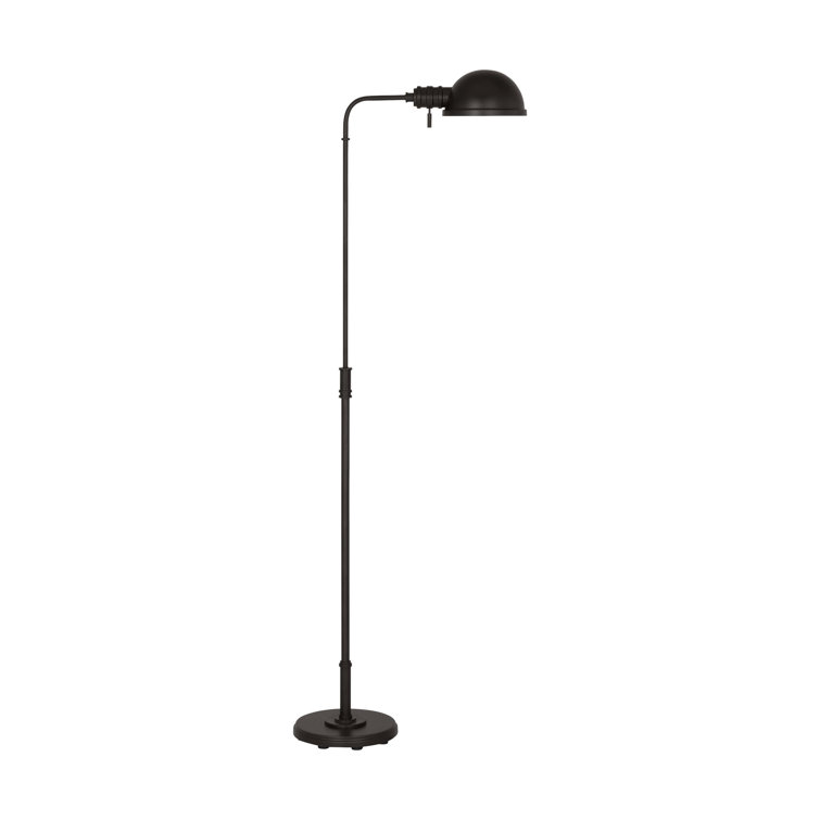 Aged Iron Adjustable Arc Outdoor Floor Lamp