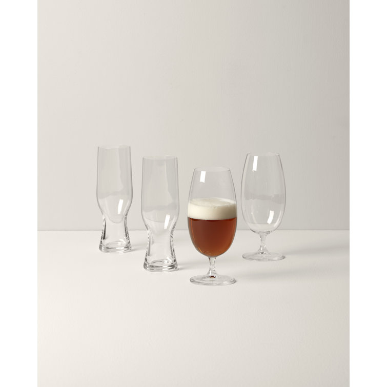 Tuscany Clear Glass 4-Piece Beer Glass Set
