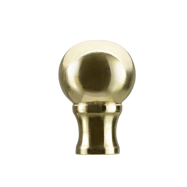 Brass Plated Steel Lamp Finial Set of 2