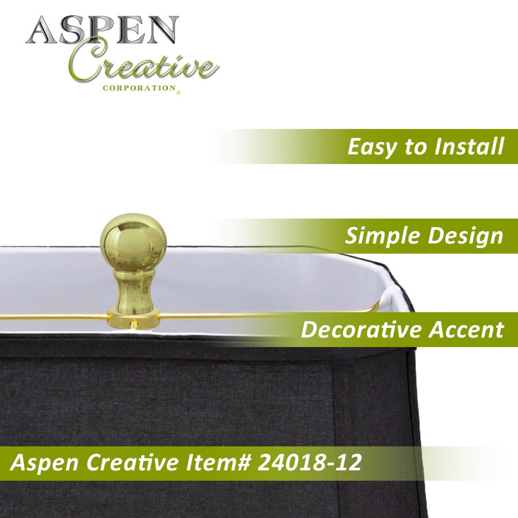 Brass Plated Steel Lamp Finial Set of 2