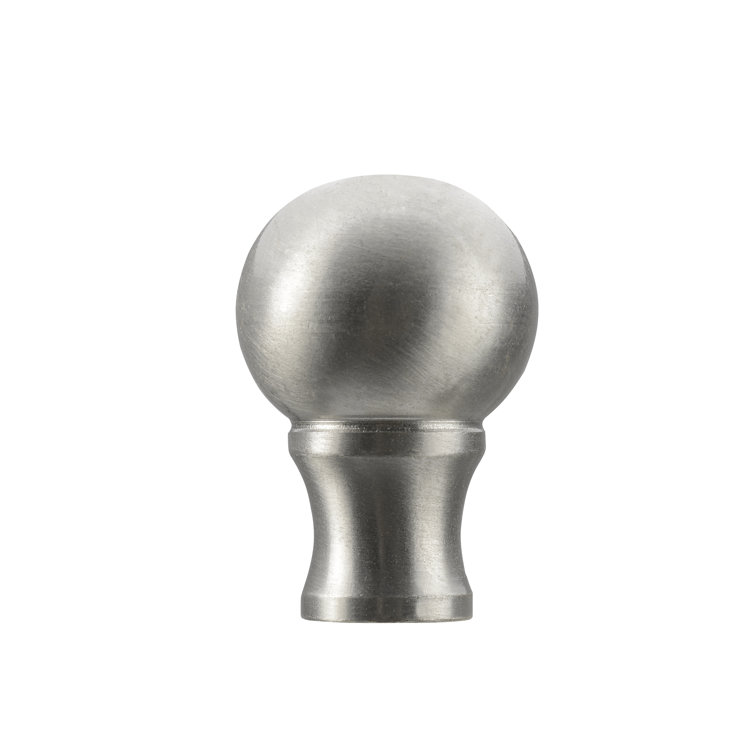 Brushed Nickel Steel Lamp Finial for Interior Lamps