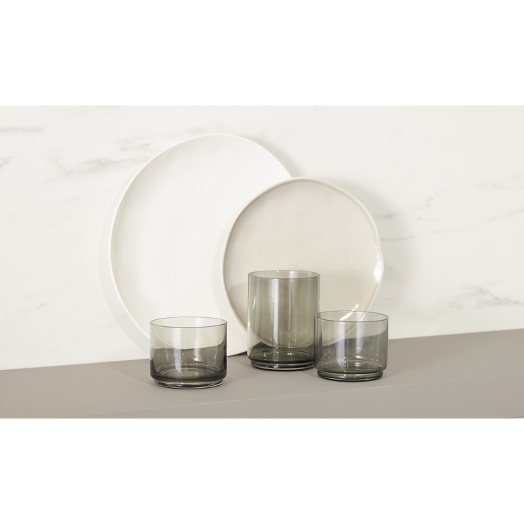 White Porcelain Minimalist 12-Piece Dinnerware Set