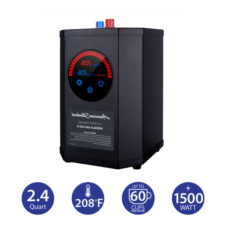 American Standard 41-ASH-410-F575-CH ASH410 Instant Hot Water Dispenser System, Single-Handle Faucet with Digital Touchpad Tank