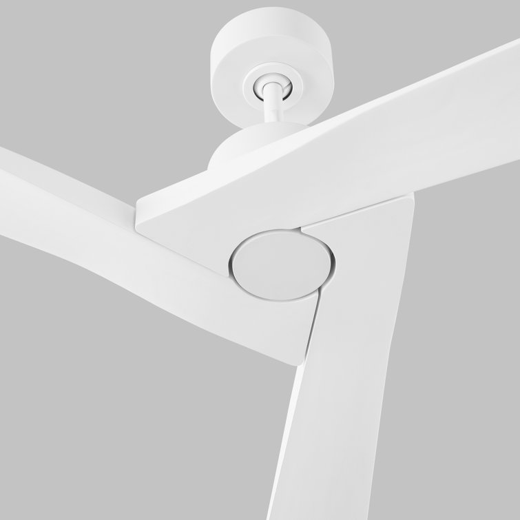 52'' Matte White Acrylic Ceiling Fan with LED Light and Remote
